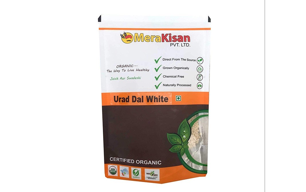 MeraKisan Organic Urad Dal White    Pack  1 kilogram